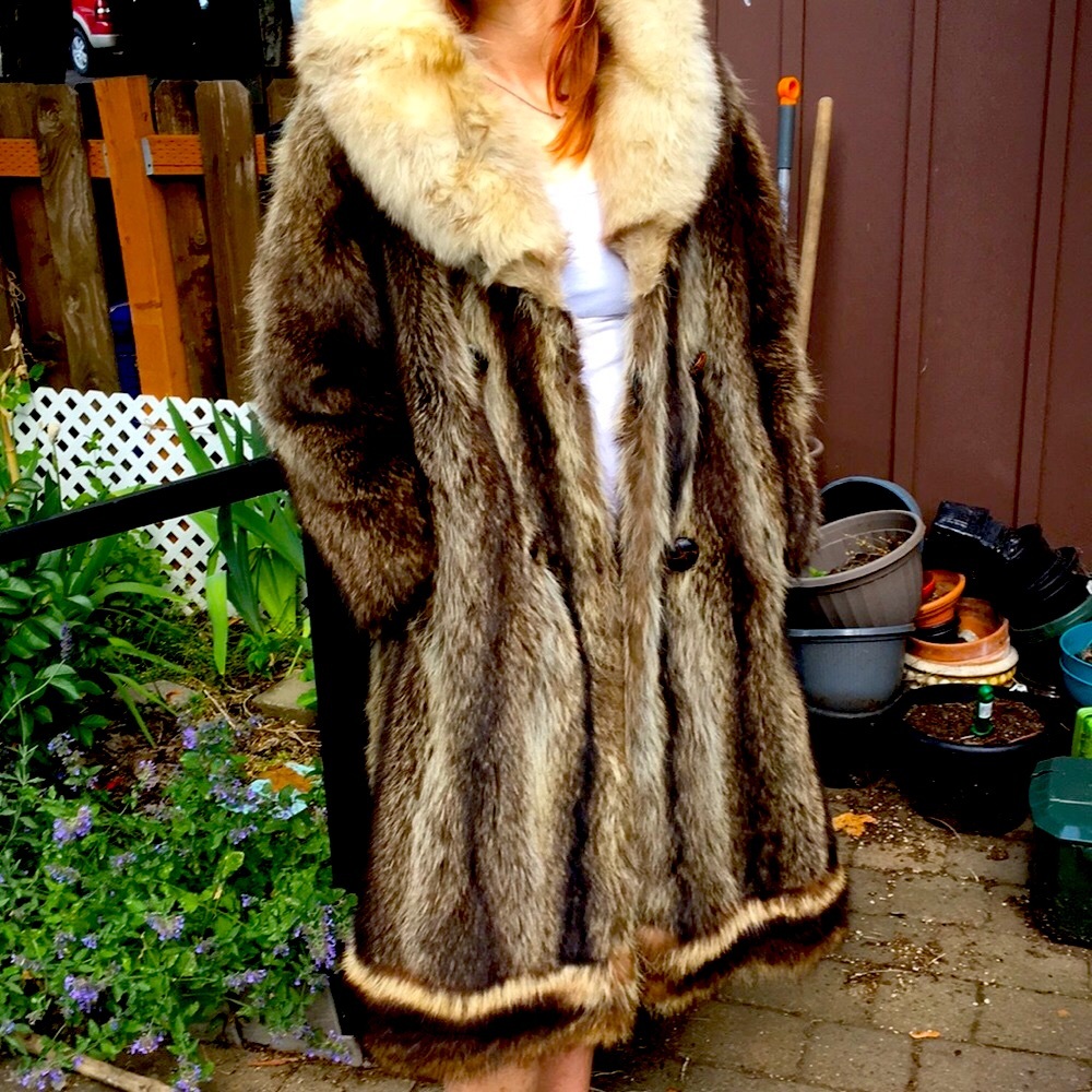 Custom full length real fur coat vintage. Incredible!